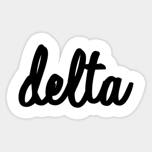 Delta Script Sticker